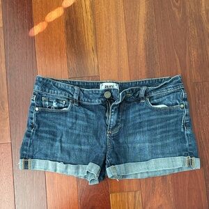 PAIGE Women's Jean Shorts - Dark Blue